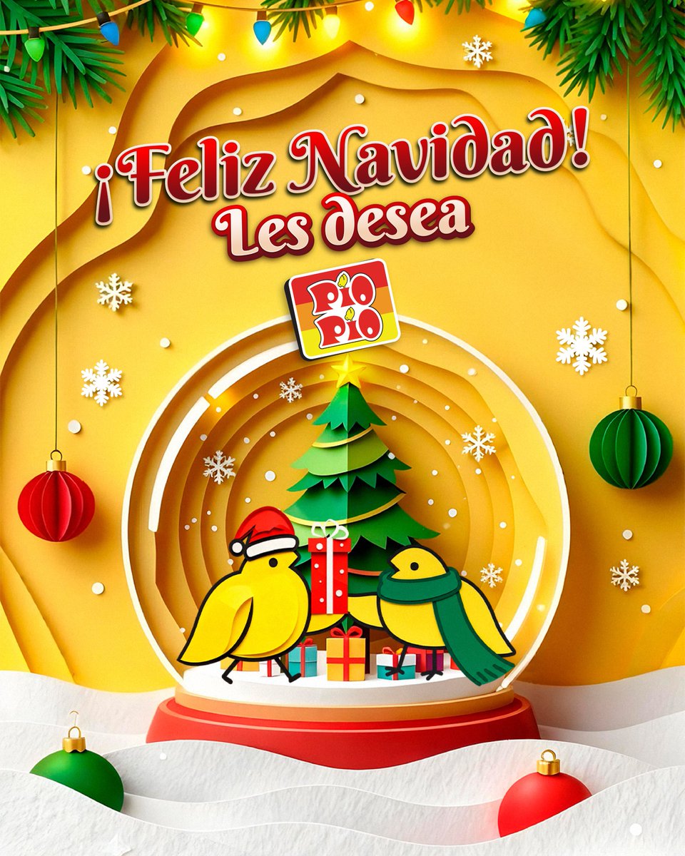 En Pío Pío celebramos la magia de la navidad agradeciendo cada momento que compartimos con ustedes.
Que estas fiestas estén llenas de paz, unión y muchísimo sabor panameño. ¡Feliz Navidad! 🎁💛🐤
#PioPio #SaborPanameño #FelizNavidad #NavidadEnFamilia #LoMío #PíoPíoLoMío