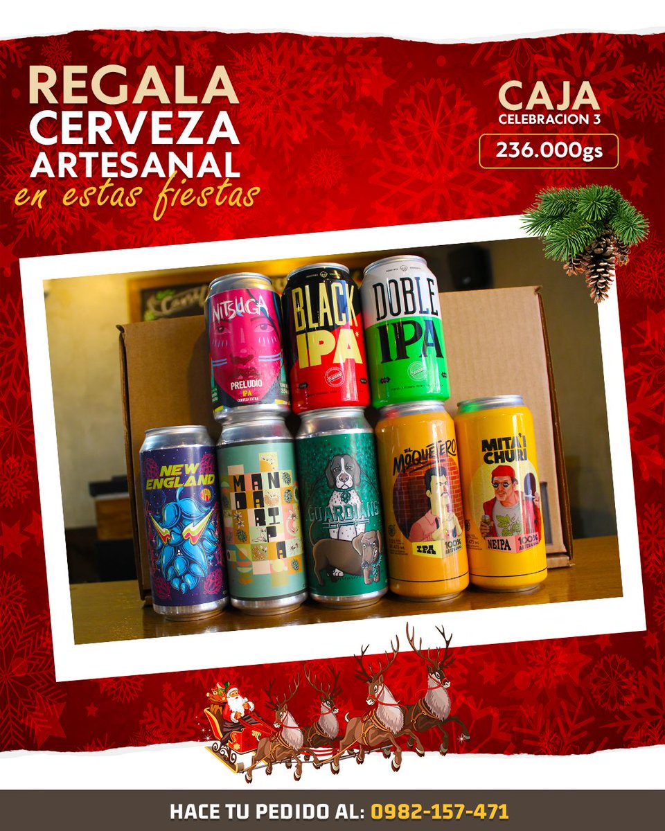 lugo_ch's tweet photo. @cerveroga Cajas de cerveza artesanal premium para regalar y celebrar estas fiestas como se merecen.
Sabores únicos para momentos únicos.
Regalar bien es regalar experiencia
Diseñadas para quienes eligen calidad, identidad y sabor.
Pedí tus cajas cerveceras al : 0982-157471 https://t.co/idxMmbt5zr