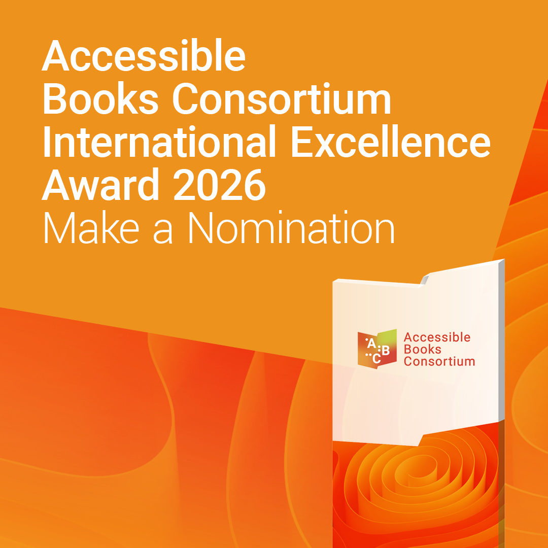 WIPO's tweet image. Open for nominations: Accessible Books Consortium International Excellence Award 2026 🏆

Help shine a light on publishers and initiatives working to increase the availability of digital books for persons who are blind, visually impaired, or print-disabled.

➡️ Submit a…
