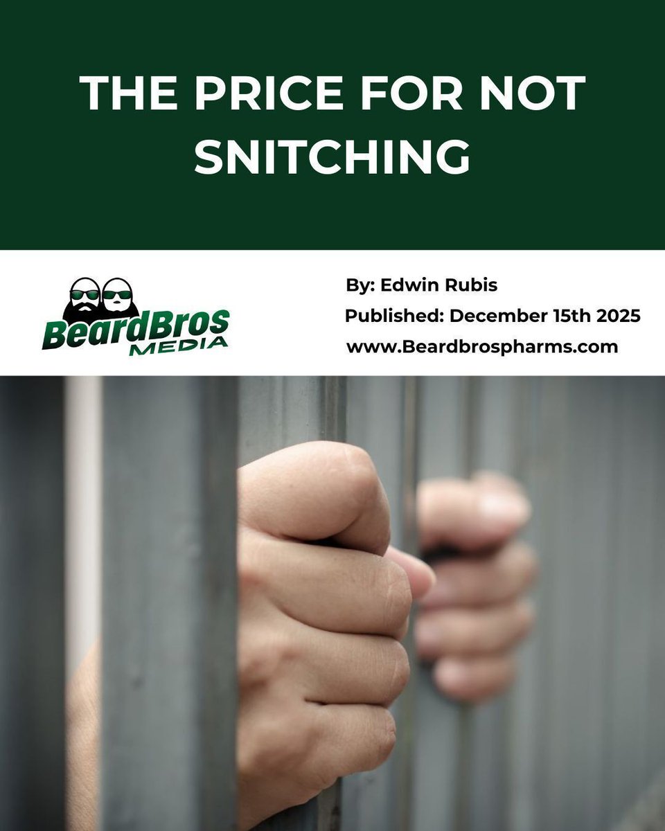 BeardBrosPharms's tweet image. Edwin Rubis has spent 28 years in prison for a non-violent marijuana case.

His real offense? Refusing to cooperate during the war on drugs.

This is his story, told in seconds, silence, and time lost.

If legalization is progress, who gets left behind? 

beardbrospharms.com/articles/the-p…
