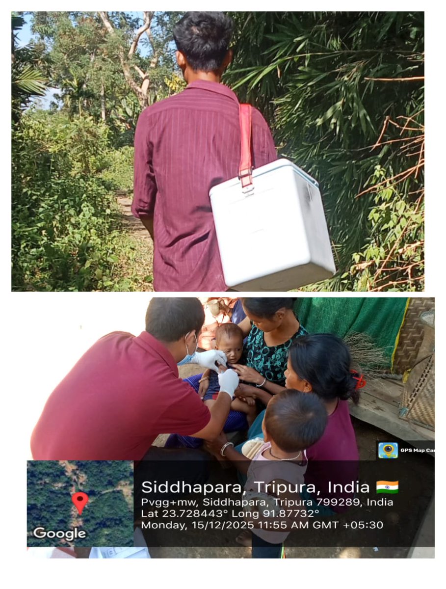 Routine immunization programme(outreach) was held at Sidhapara under Ganganagar PHC of Dhalai District.