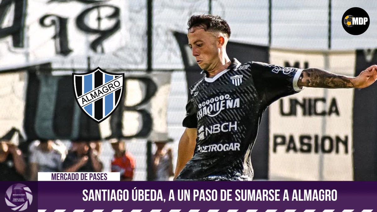 MDePasesPN's tweet image. #MercadoDePases | 🚨 Acuerdo de palabra para que Santiago Úbeda sea REFUERZO de #Almagro. Solo resta que firme su contrato. El volante llega libre desde #ChacoForEver ✍️🏼.