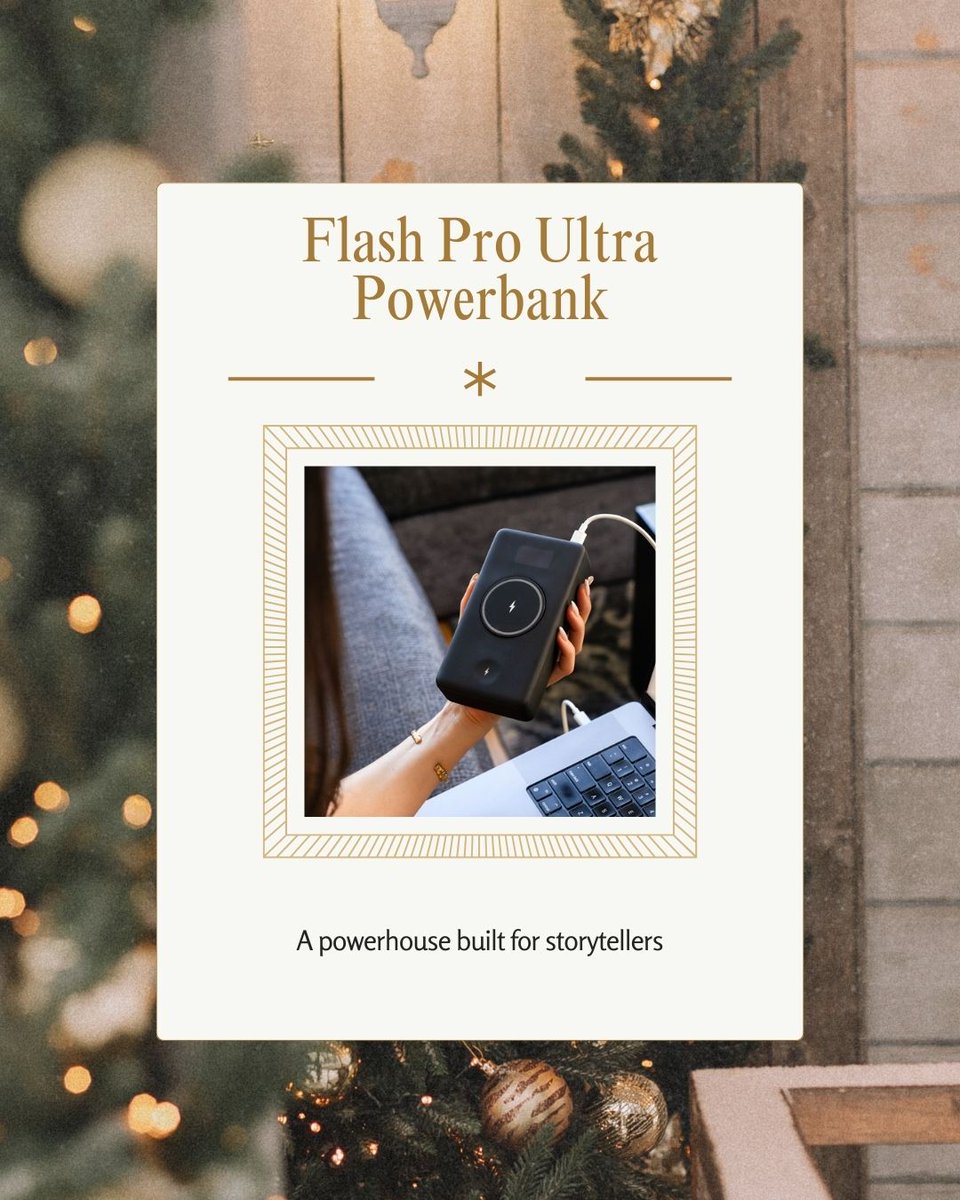 chargeasap's tweet image. Know a creator?🤳

Give them the power to stay unstoppable. This Christmas, wrap up the battery pack built for people who produce nonstop.🔋🎄

Get their Christmas upgrade at chargerasap.com

#powerbanks #travelgadgets #portablecharger #iPhone17 #iPhoneAir #techlife