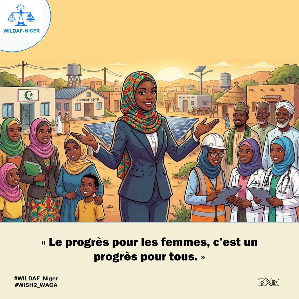 Le progrès pour les femmes, c’est un progrès pour tous.
<a href="/WILDAFAO/">WiLDAF -Afrique de L'Ouest</a>
<a href="/IpasFrancophone/">Ipas Afrique Francophone</a>
<a href="/ong_raes/">ONG RAES</a>
<a href="/CentreOdas/">Centre ODAS</a>

#WISH2_WACA
#WILDAF_Niger