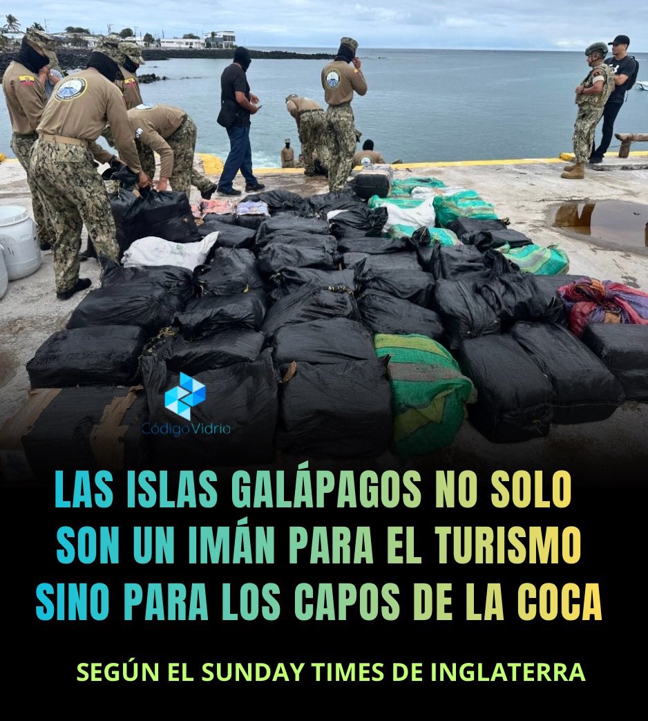 Para los carteles que trafican cocaína en el Pacífico, Galápagos es una parada vital, para abastecerse de combustible, según publica el medio de Gran Bretaña, Sunday Times. Esa operación sería imposible sin el combustible de los pescadores de las islas. 
➡️codigovidrio.com/code/las-islas…