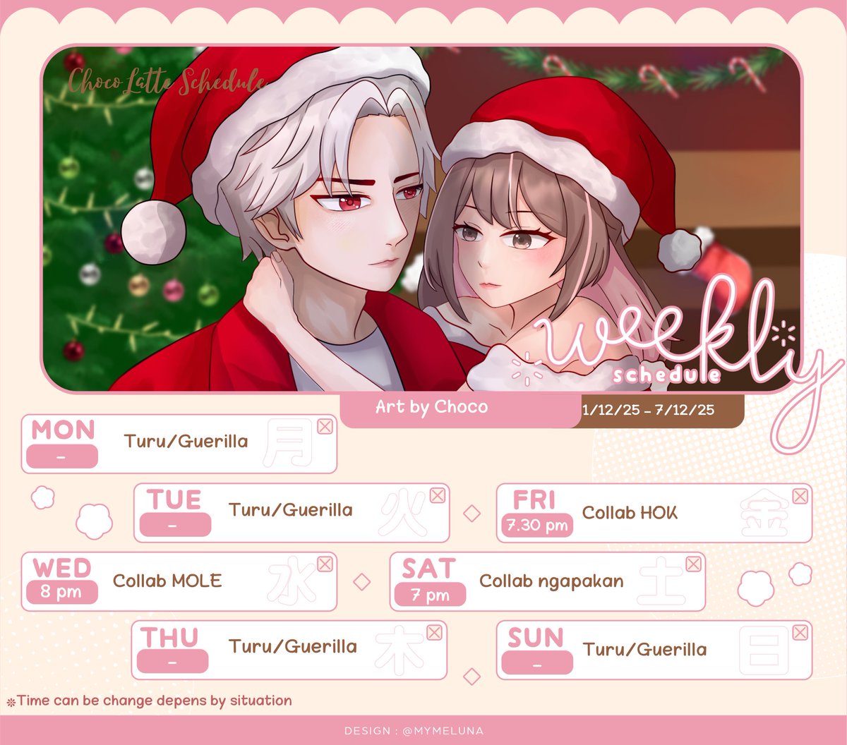 ChocoLatteCh_'s tweet photo. Choco Latte Schedule for this week~! ❤️🍓🍫  
https://t.co/am6CHMWK9O
【#Chocolattags】
❥ General : #Chocolattech
❥ Arts : #Gambaratte
❥ Memes : #Chocomedy
❥ Cover : #Chocover
❥ Collab : #Chocollab
❥ Live : #ChocOnAir / #ChocoLive
❥ Games : #Chocogames
❥ Clip : #ChocoClip https://t.co/q2qrSkZhiL
