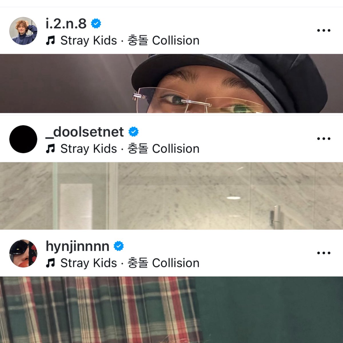 3/8 member -skijeu pake lagu collision di postingan instagram nyaa!!!! so happy collision viral 😆⭐️