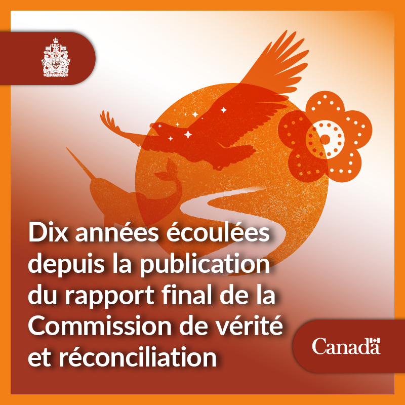 Dix ans après la publication du rapport final de la Commission de vérité et réconciliation sur les pensionnats, nous réfléchissons à leur héritage dévastateur, honorons les Survivants et continuons de faire progresser la réconciliation. Déclaration du PM : ow.ly/f78Q50XJBTo