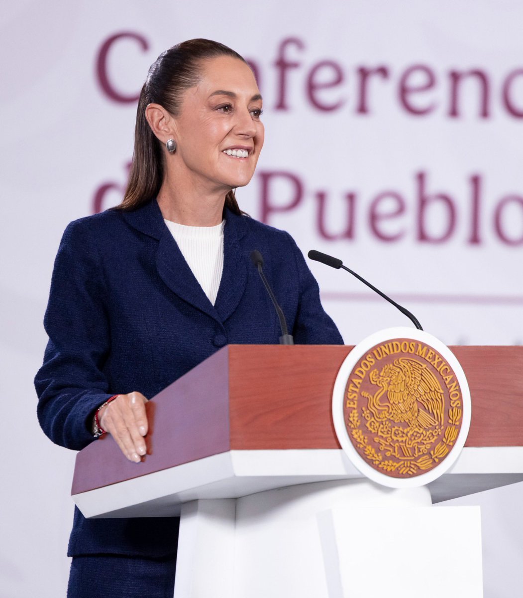 En México no va a ganar la derecha.

La presidenta Claudia Sheinbaum lo dijo de forma CONTUNDENTE. Aquí NO pueden triunfar los conservadores por 3 razones:

✅El pueblo de México está con la 4T
✅No se ha traicionado lo que se prometió
✅Hay resultados

Ademas, hay unidad.