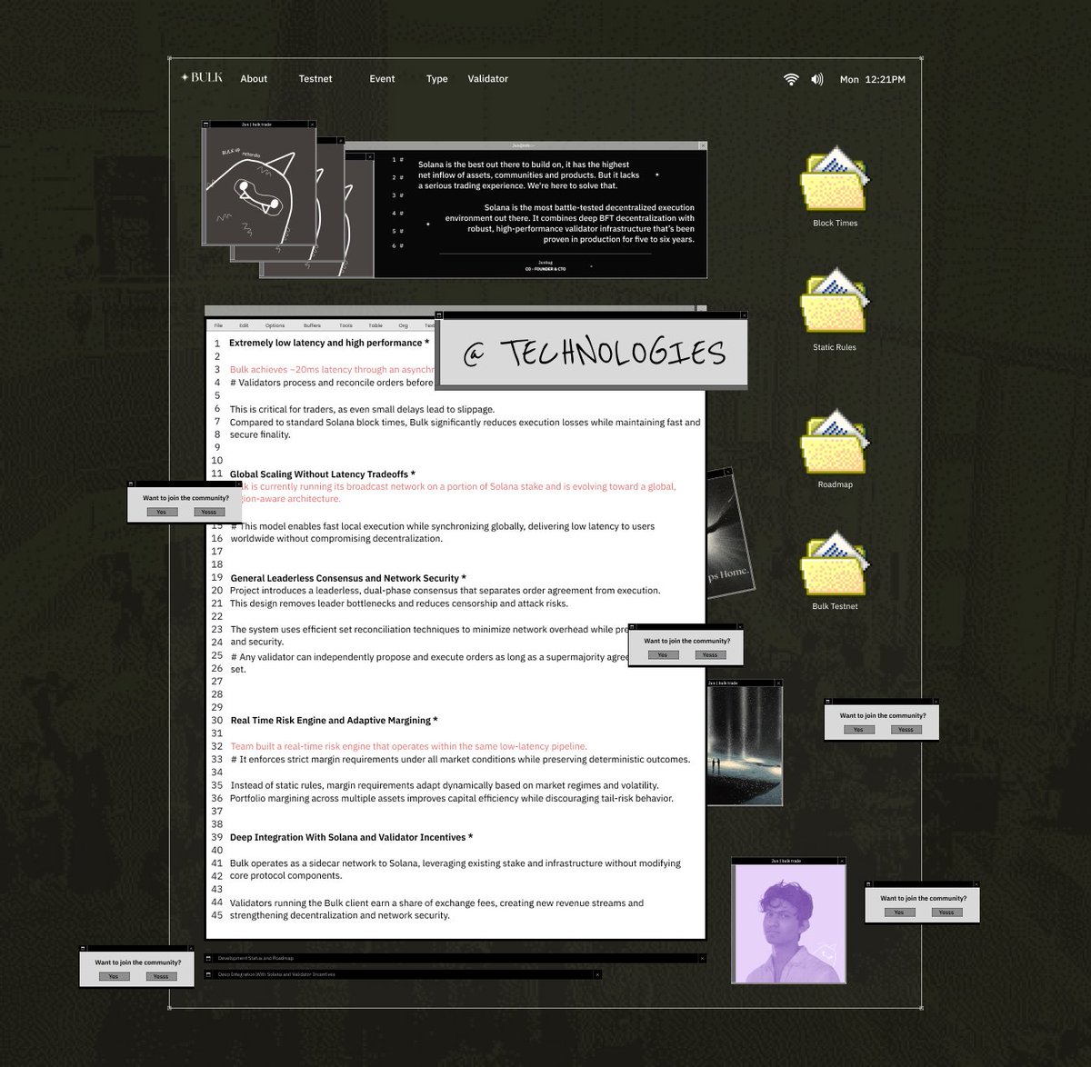 lamaCryp's tweet image. After @SolanaConf, here are the key insights from @junbug_sol from @bulktrade  

➣ Extremely low latency and high performance: 

@bulktrade achieves ~20ms latency through an asynchronous execution pipeline. Validators process and reconcile orders before full state confirmation…