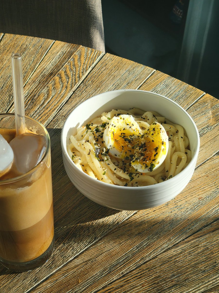 meaadobe's tweet image. Udon noodles for lunch 😋