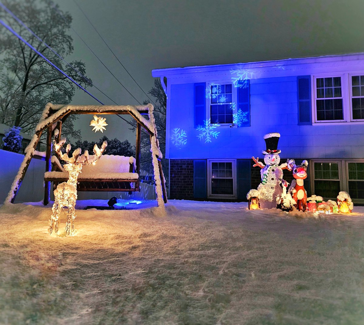 LastLiarX's tweet photo. Our humble, little Christmas display yesterday morning
~❄️🦌🌟 ⛄️ 🎄~ https://t.co/UmM6GdGG54