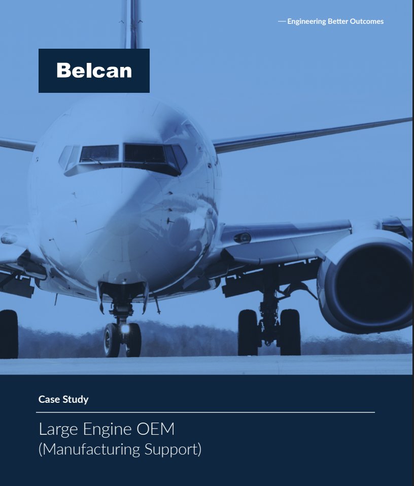 What happens when manufacturing bottlenecks meet smart engineering?

See how Belcan helped a large engine OEM cut lead times from 6 weeks to just 3.5 days, reduce rework by 85%, and unlock $1.2M+ in annual labor savings through process optimization and innovative tooling.