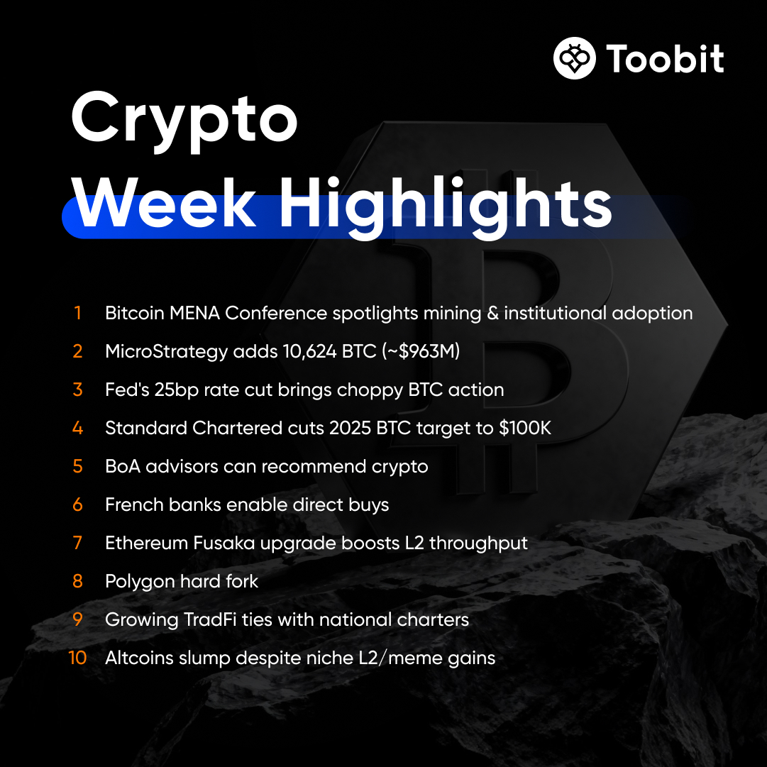 Toobit_official's tweet image. Big money moves. Policy shifts. Tech upgrades.
The signals are loud - only the prepared hear them.
Here’s your crypto week in one scroll 👇

#CryptoTraders #BitcoinNews #Altcoins #Toobit
