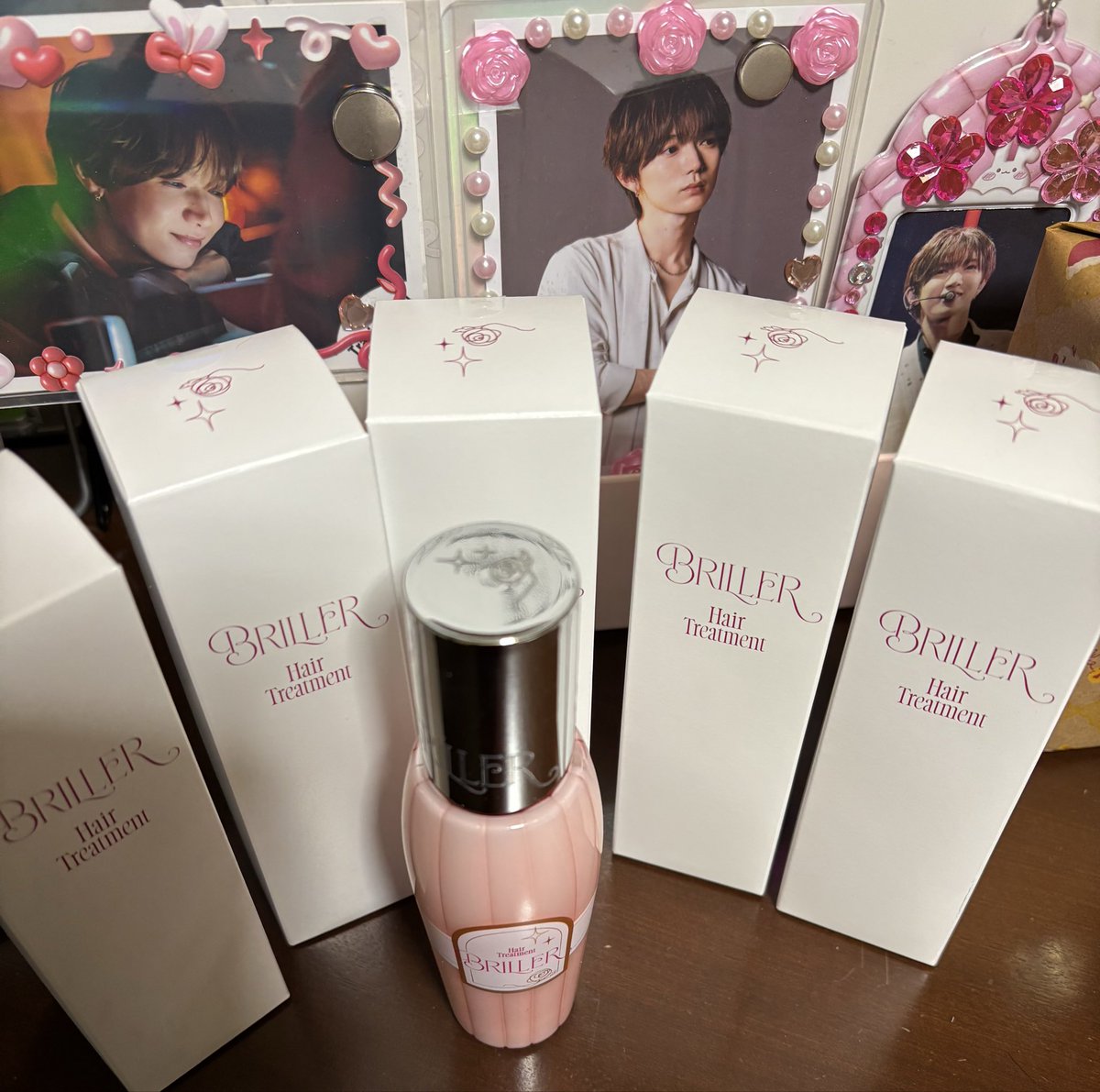 しめちゃんの洗い流さないトリートメントやっと届いたぁ〜🩷甘い香りを