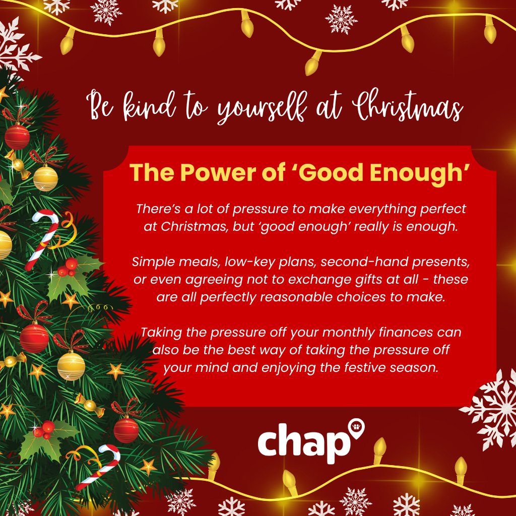 ✨ Be kind to yourself at Christmas ✨
Perfection doesn’t need to be the goal - feeling settled and less stressed is. Today’s message is a reminder to take the weight off and let 'good enough' be more than enough.

#bekindtoyourself #xmas #avoiddebt #StressFreeXmas