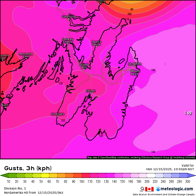 CHMRweather's tweet photo. Be prepared for some severe high winds developing this evening and continuing through the night! 
Force 9 &amp; 10 winds, which is Gale &amp; Storm Force is expected that is winds sustained of 80+ km/h, Peak gusts is highly likely to reach Hurricane force of 120+ km/h.  @CHMRnews https://t.co/iqY2y90bew