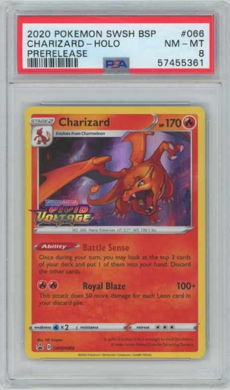 🔥 Card Deal Found!          
2020 Pokémon Swsh Black Star Promo #066 Charizard - Holo Prerelease (PSA 8 NM-MT)
Avg sale: $50.5        
Now: $34.9 — 31% OFF!
courtyard.io/asset/ff1c1ccd…