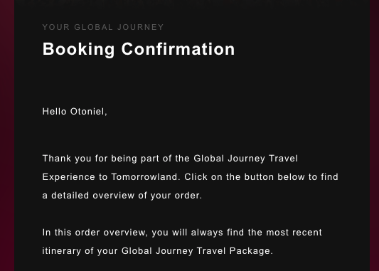 OttoOlea's tweet photo. @SalzmannOnX I did it. 😍 See you at #Tomorrowland https://t.co/YX1WXIiTqX