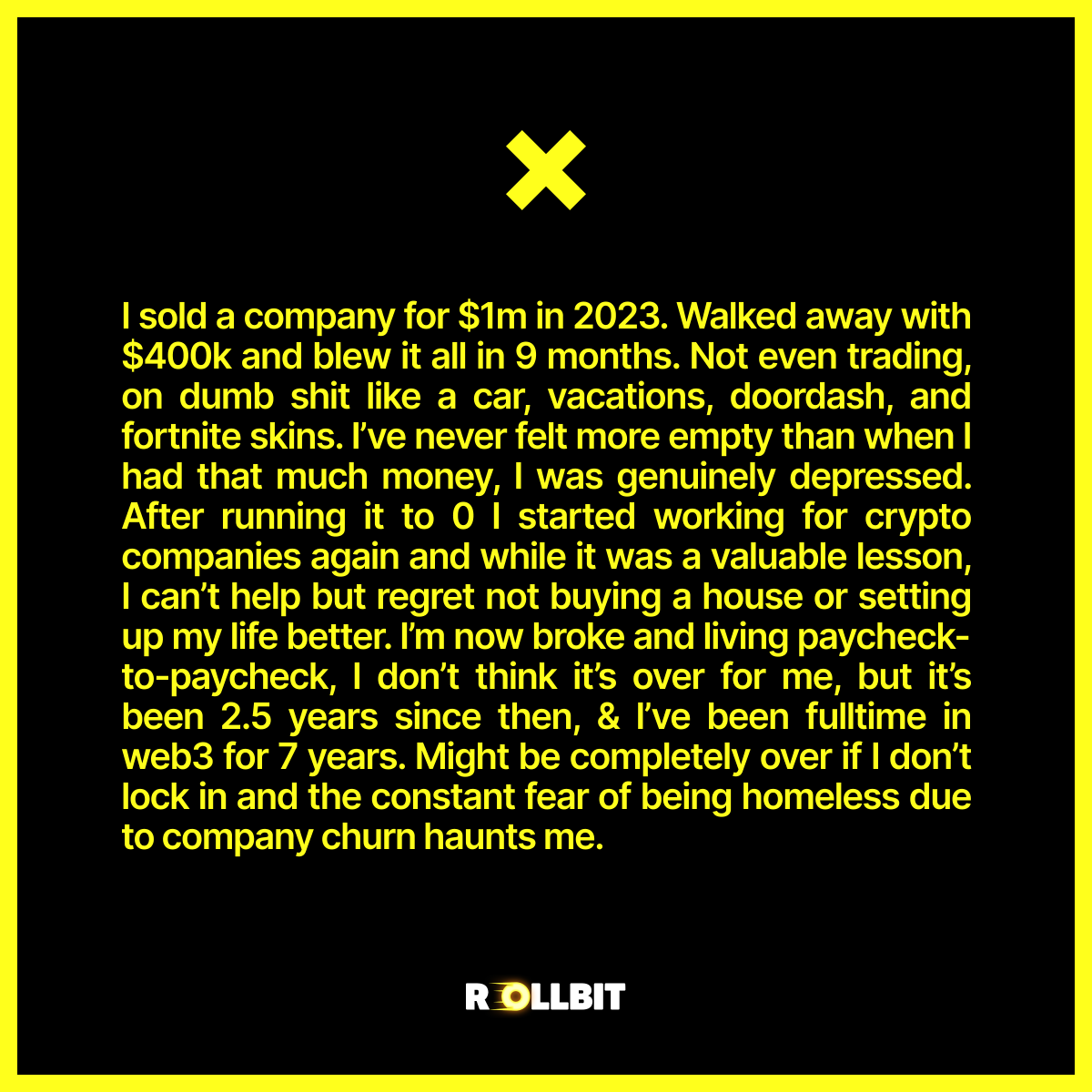 coinfessions's tweet image. I sold a company for $1m in 2023.