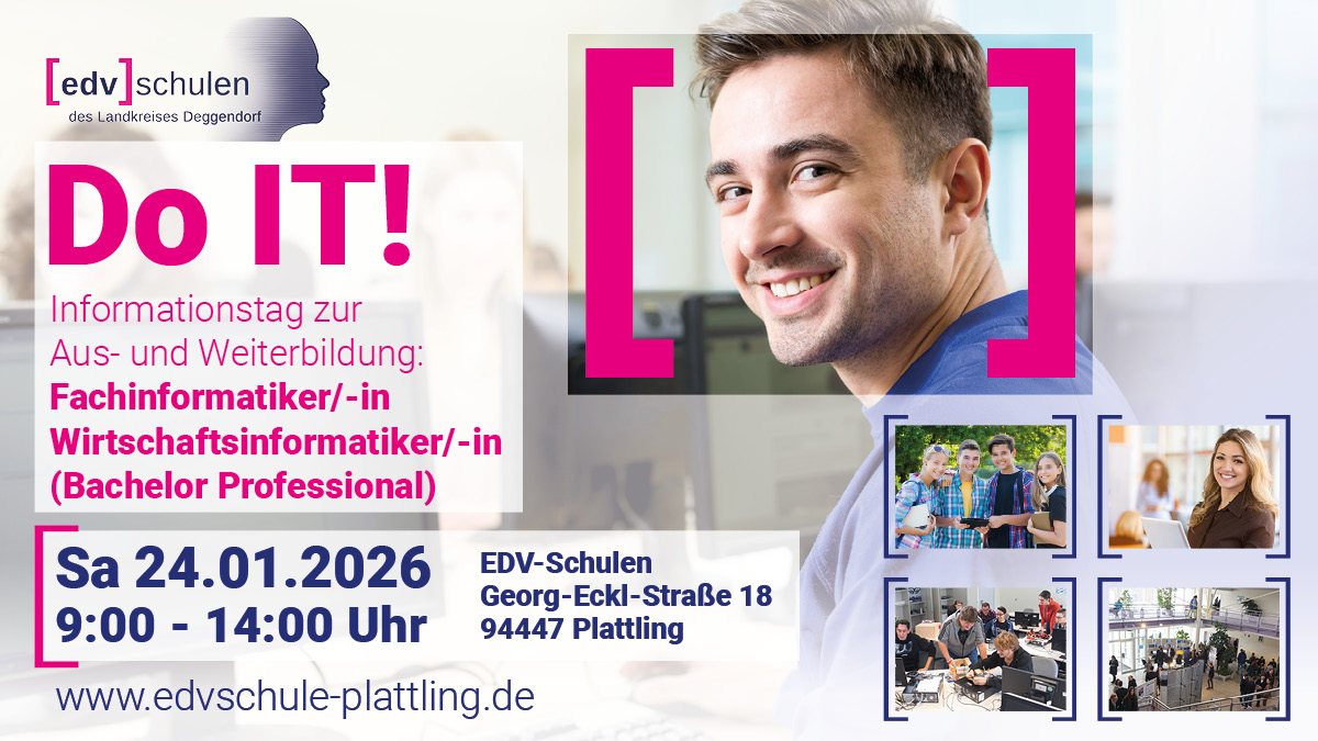 EDVSchulen's tweet photo. Save the date!

#Ausbildung #Weiterbildung #Informatik #Wirtschaftsinformatik #Fachinformatik #Anwendungsentwicklung #Systemintegration #KI #AI #Bachelor #Plattling #Passau #Grafenau #Freyung #Niederbayern #Deggendorf https://t.co/SekAPOwOEw