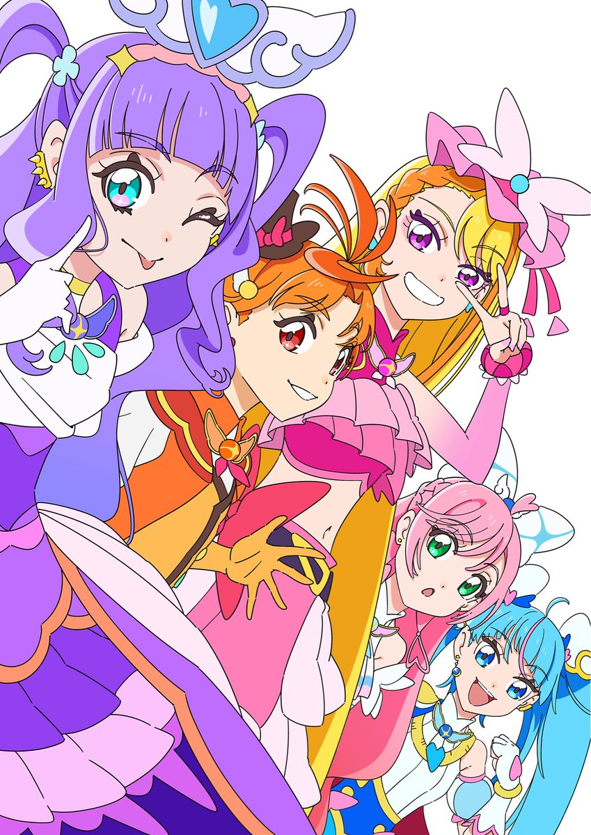 ひろプリず描きました☁️✨🪽🦋⭐️
←表紙と裏表紙→みたいなイメージで描きました〜
#precure
