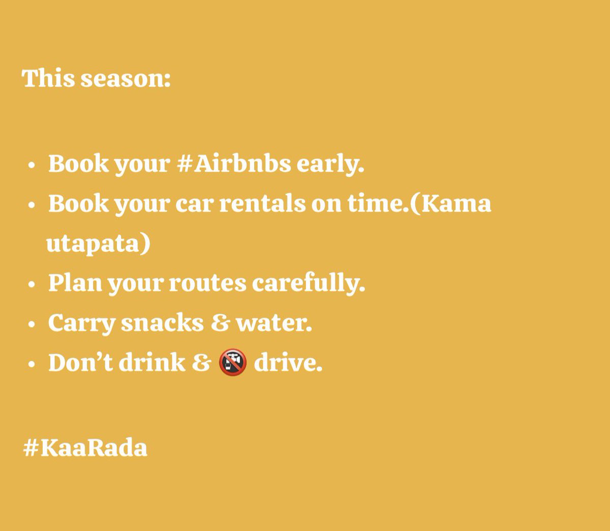 NyoikeTj's tweet image. #Airbnbs #CarHire #KaaRada