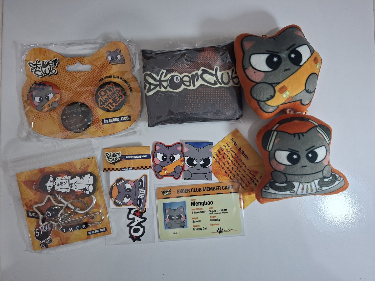 hihii my mengbaohaoxiaohao sudah sampaaiii <33 terimakasih sudah menciptakan merch sekeren dan selucu ini 🫶 @SK8ER_CLUB