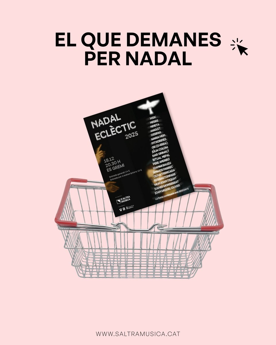 MusicaAltra's tweet photo. 🎄✨Només qui ve al Nadal Eclèctic sap realment que passa un vespre així

Entrades: https://t.co/0OrzqE5Mkx

🎫 Els subscriptors de la revista teniu descompte https://t.co/LvELCWn6Jd