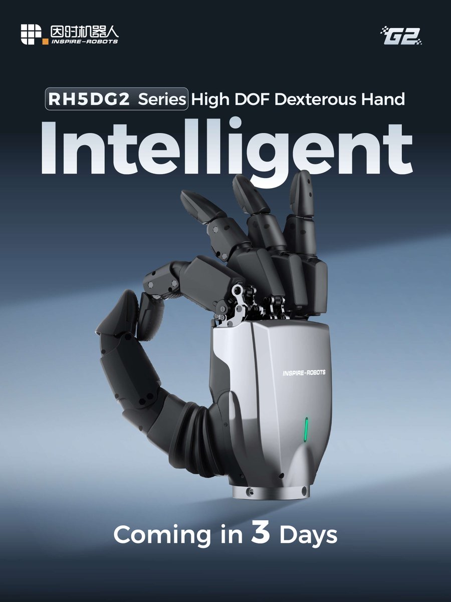 Inspire_robots's tweet photo. 🚀 New Product Launch · RH5DG2 Series | Coming in 3 Days ！ https://t.co/orge6NsnKg