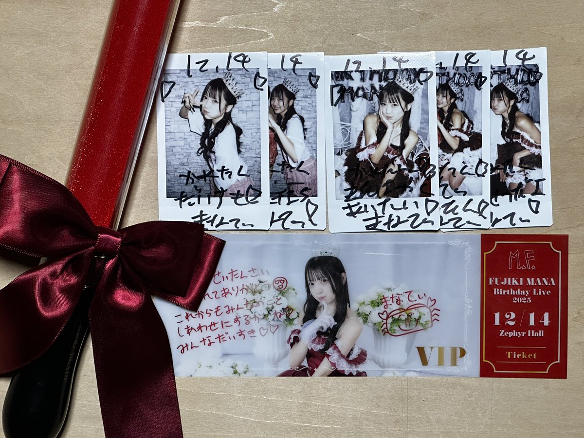 昨日のチェキ…まなてぃ生誕祭2025(2025.12.14 Zephyr Hall) ホントに