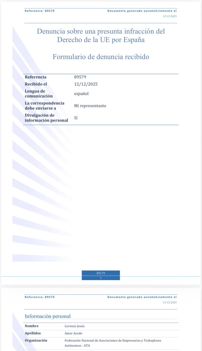 Hemos denunciado ante la Comisión Europea al Gobierno por incumplimiento de la Directiva Europea 2020/285 sobre IVA Franquiciado 
La Directiva tenía que haber entrado en vigor el día 1 de enero de 2025 y eximiría de repercutir IVA a todos los autónomos y empresas que facturen