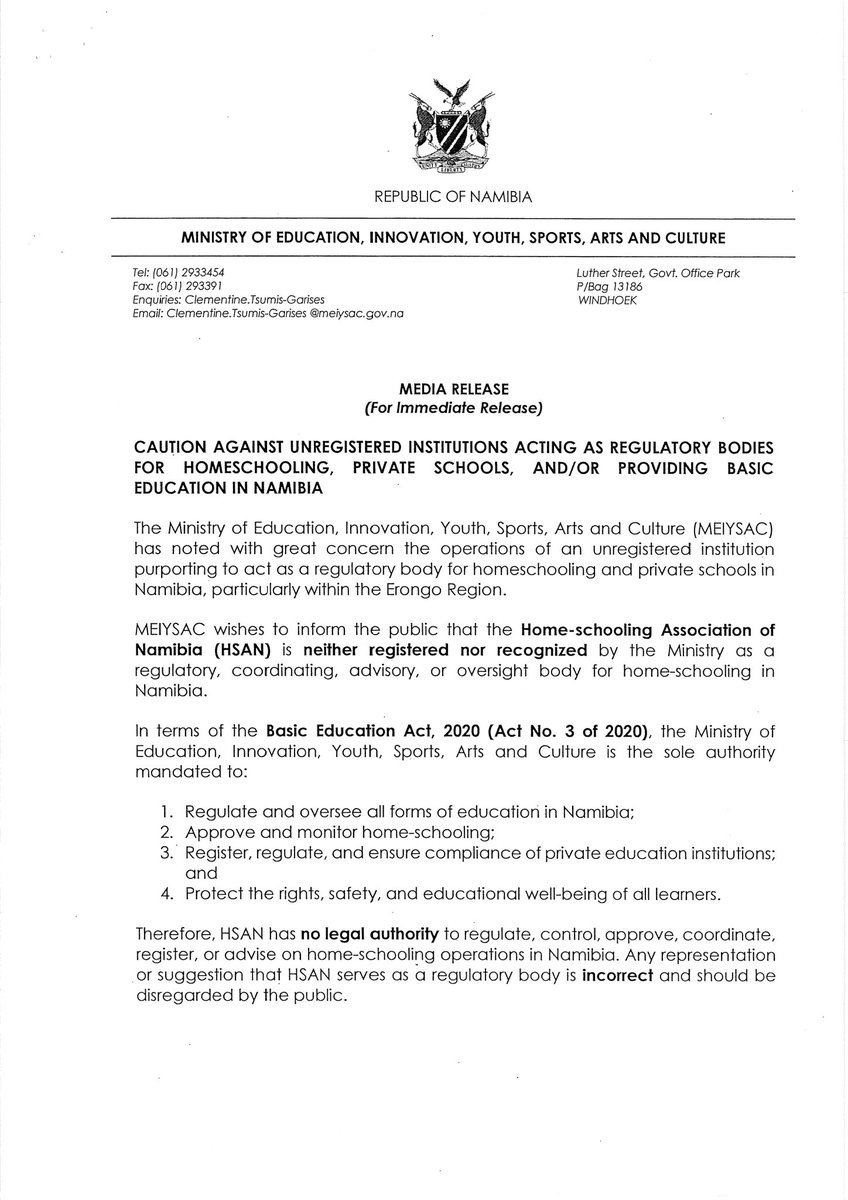 MEIYSAC_Namibia's tweet photo. Public Notice https://t.co/LBfXSqfF4o