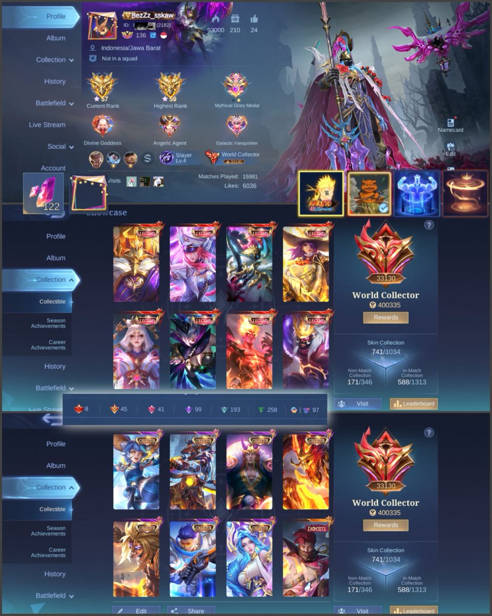 Ryuiinite's tweet image. WTS WTB AKUN ML
KOLSUL 33130

ALPHA LEGEND
AURORA CX
GRANGER CC
GRANGER EXORCIST
LUNOX LEGEND
YSS CC
HANZO CC

REFFPLAYER ALLKOS ✅