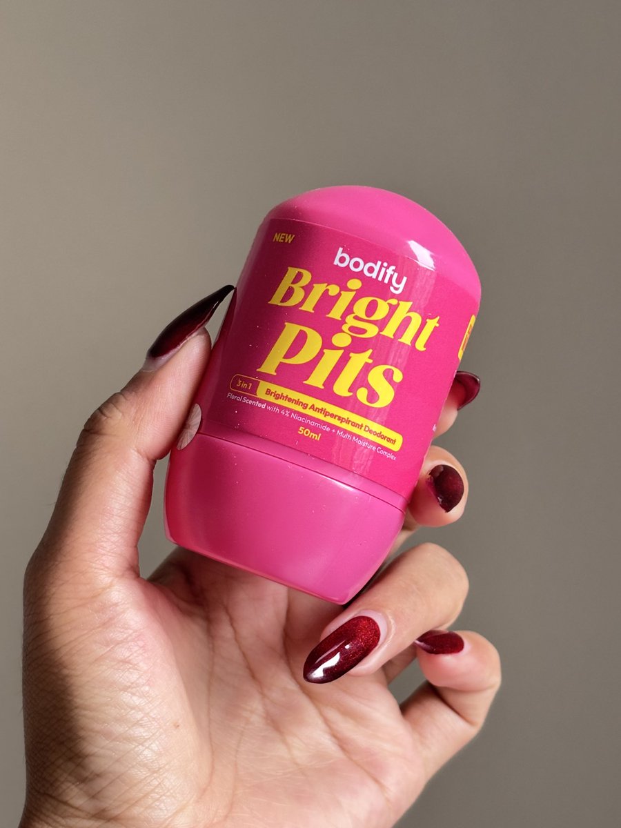 Bodify punya produk baru and I’m obsessed already 😭✊🏻

BRIGHT PITS adalah antiperspirant 3 in 1 yang benar-benar nyaman digunakan. Teksturnya smooth, cepat menyerap, dan floral scent-nya tetap awet sepanjang hari 🌼✨