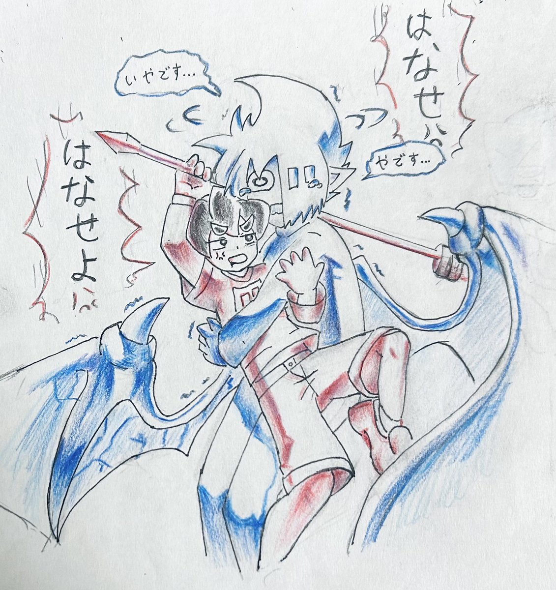 描いたよ〜！✨ すごく時間かかったけど、反転2P初めて描けて