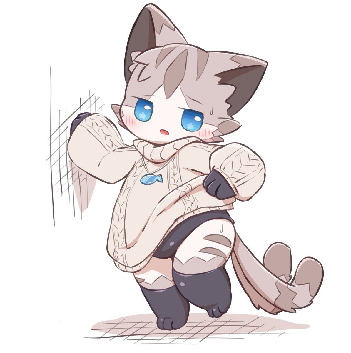 ニボシちゃんのセーターの内側…………………………………………………