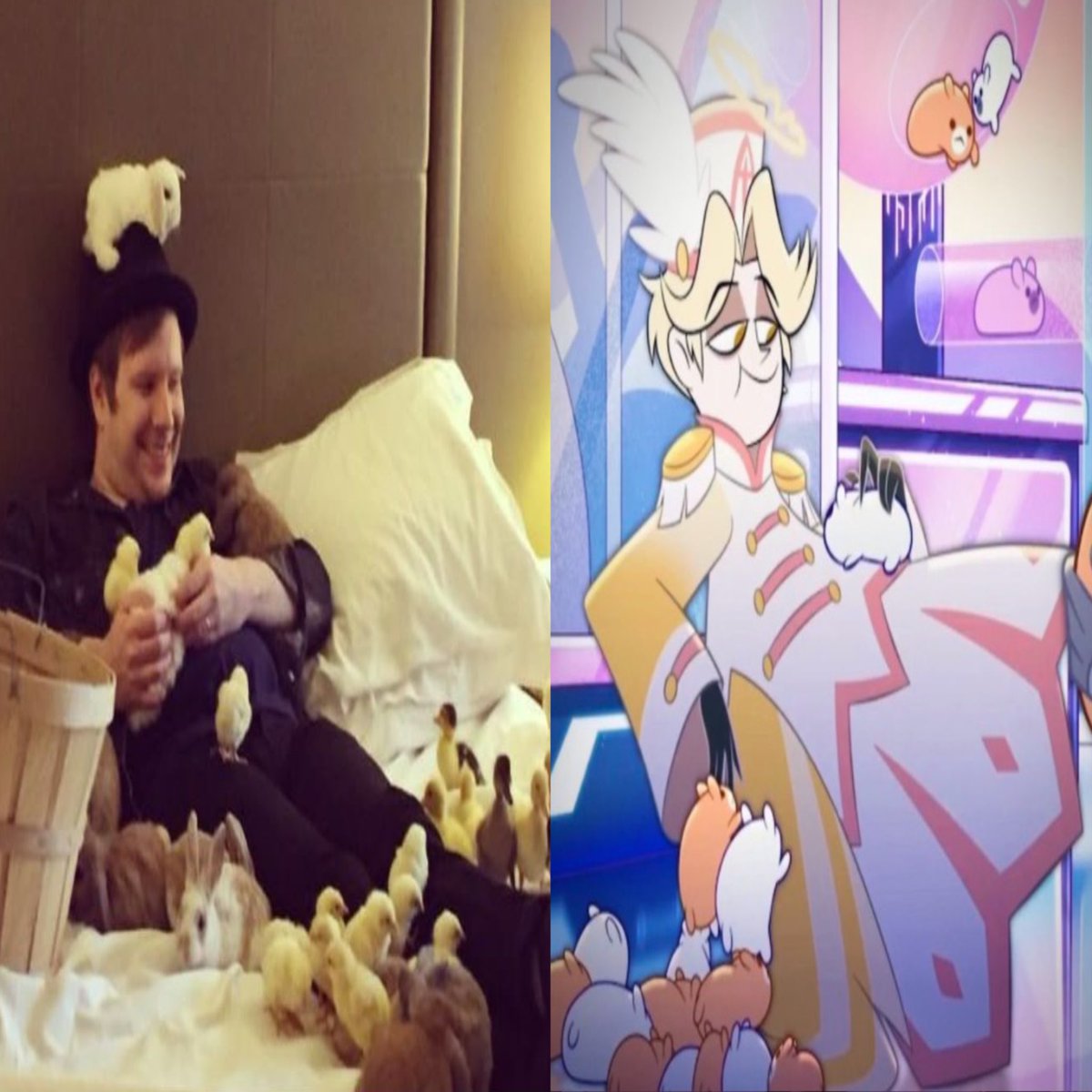 jupiterate's tweet photo. 🐰🐤🐹 #HazbinHotelAbel #PatrickStump https://t.co/NBoeqcU8t6