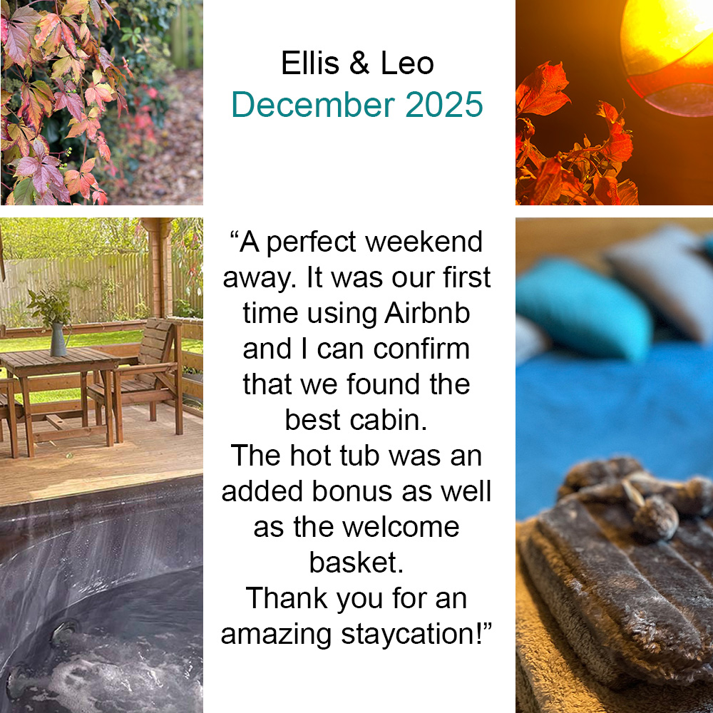 CrafterRetreat's tweet photo. We've received a lovely review from Ellis &amp; Leo who who enjoyed a relaxing staycation in our Crafter's Retreat last weekend 😍⁠
⁠
Tucked away in non-overlooked 1/4-acre gardens, with private hot tub and peace and quiet.
https://t.co/60ddkLyeQL 🛁🌹⁠
⁠ https://t.co/WcJyF6vkkv