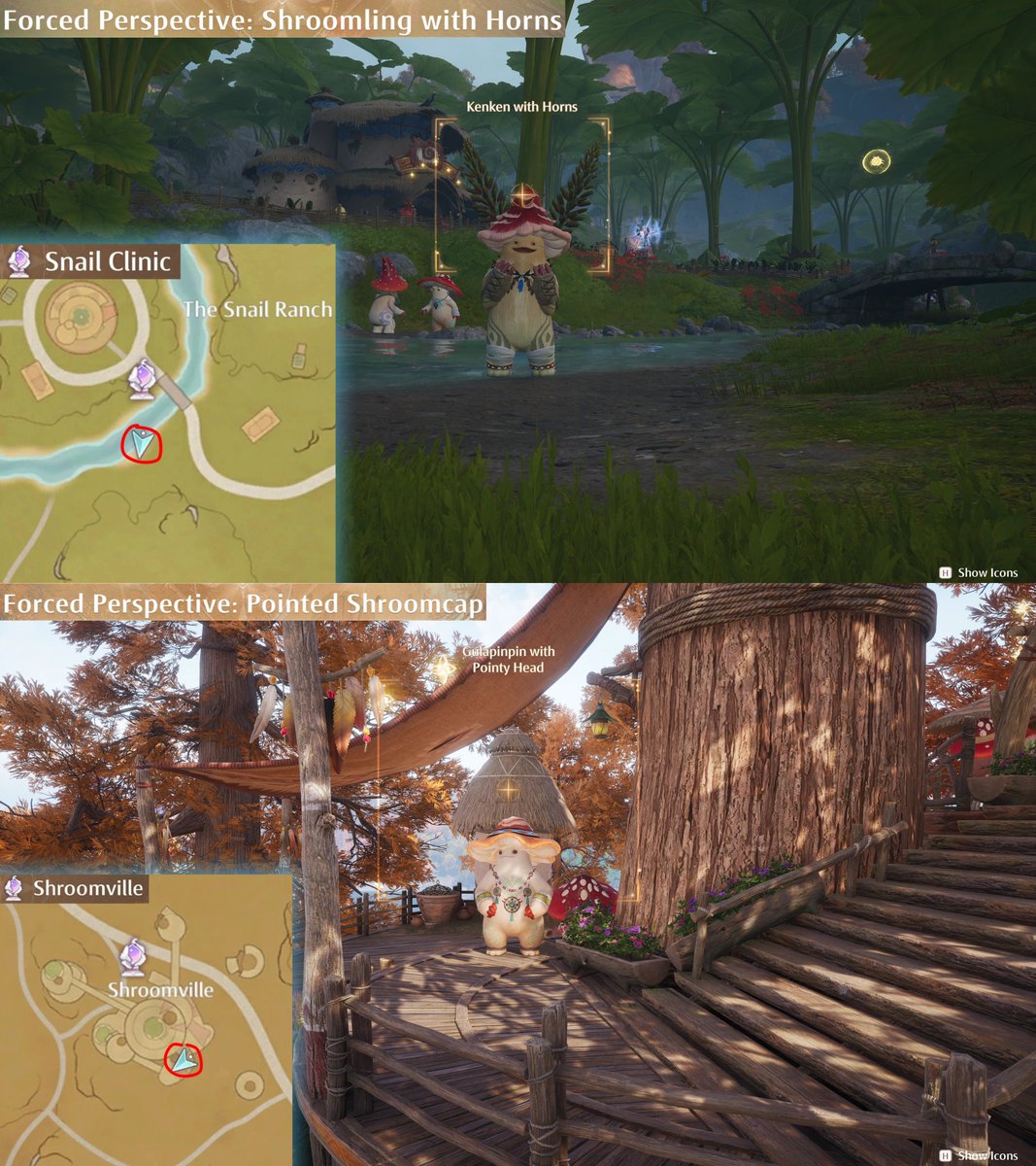 WhisperingNikki's tweet image. ♾ Infinity Nikki Version 2.0 “Terra’s Call”
Forced Perspective Quest Series — Itzaland
Total: 8 quests

1⃣Elderwood Forest — NPC: Kenken
Forced Perspective: Shroomling with Horns
2⃣Elderwood Forest — NPC: Gulapinpinpi (on a platform high up in the tree)
Forced Perspective:…