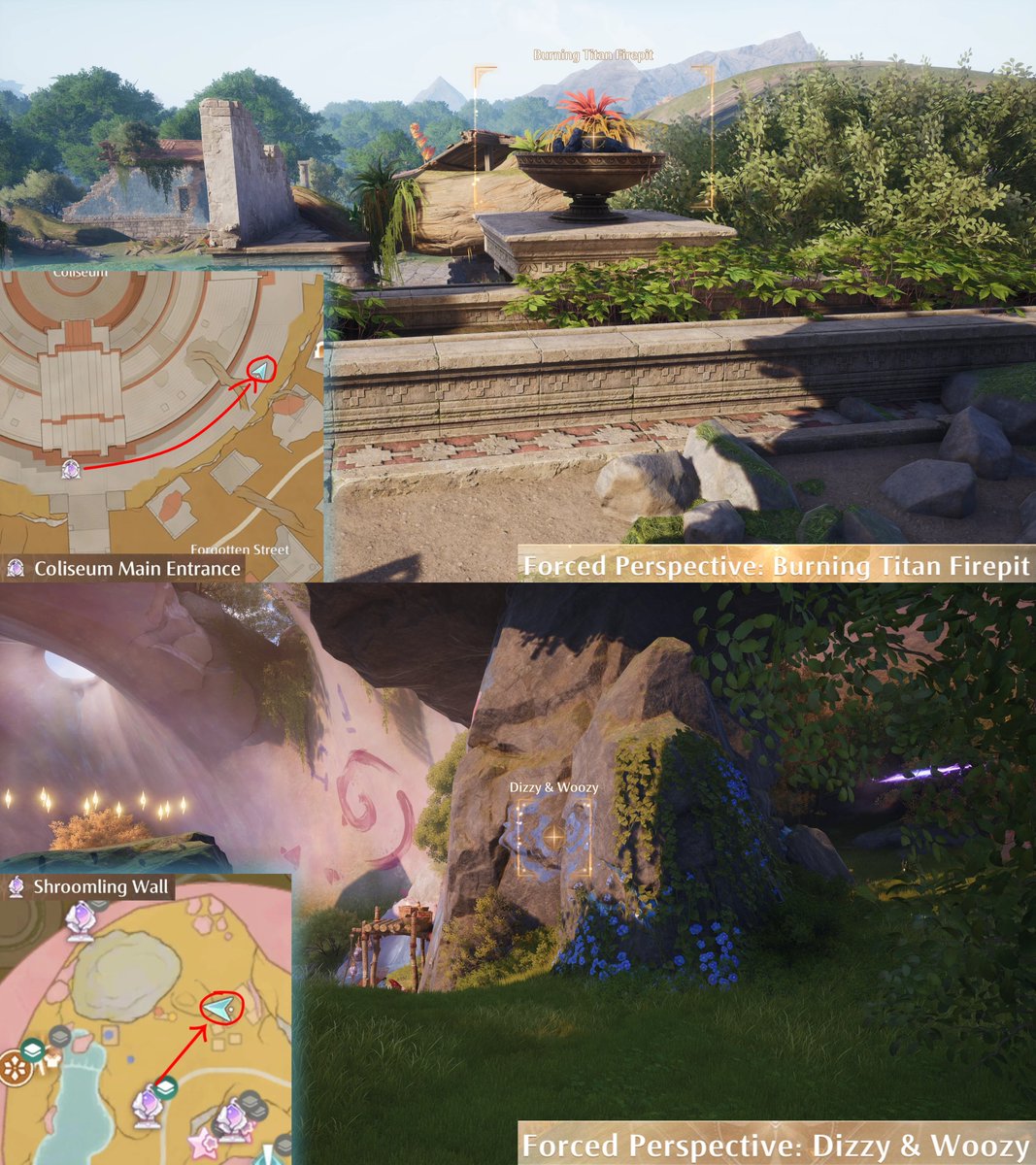 WhisperingNikki's tweet image. ♾ Infinity Nikki Version 2.0 “Terra’s Call”
Forced Perspective Quest Series — Itzaland
Total: 8 quests

1⃣Elderwood Forest — NPC: Kenken
Forced Perspective: Shroomling with Horns
2⃣Elderwood Forest — NPC: Gulapinpinpi (on a platform high up in the tree)
Forced Perspective:…