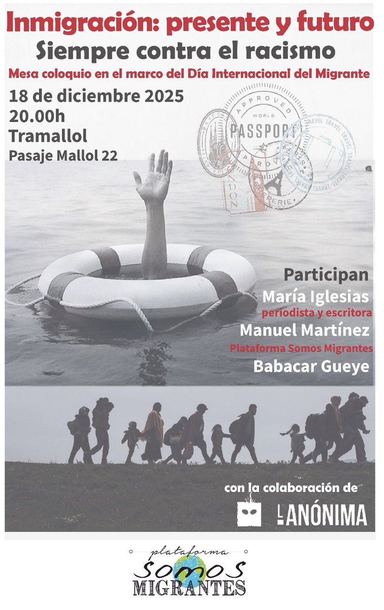 #InmigrantesBienvenidos Que no te engañen con el racismo, tus problemas vienen de arriba no de al lado