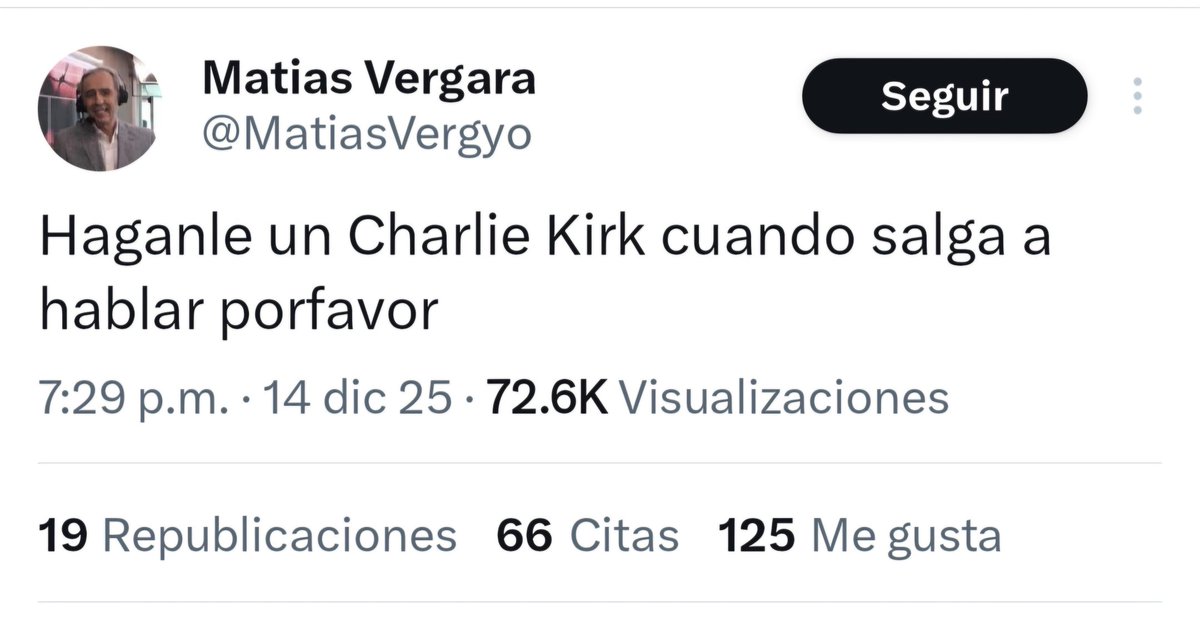 Periodista Marías Vergara es despedido de <a href="/ESPNChile/">ESPN Chile</a> por incitar al asesinato de Kast, poco castigo, merece cárcel.