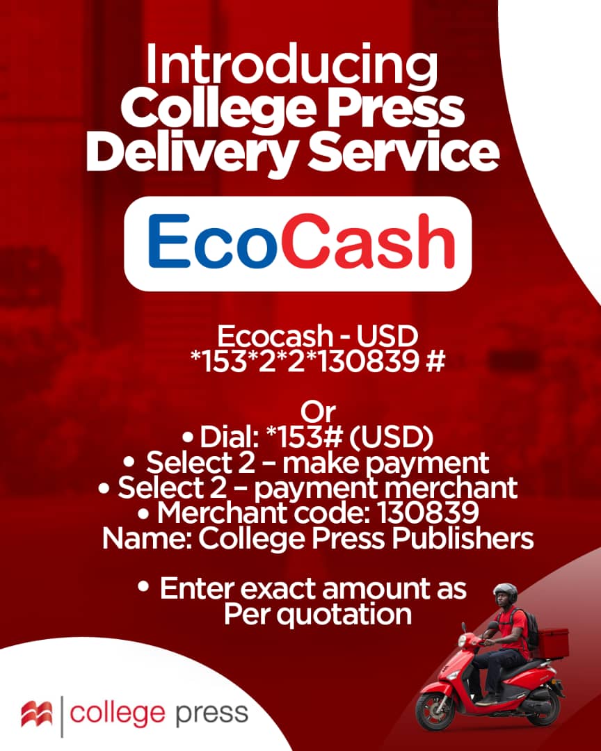 CollegePressZw's tweet image. Order your child’s books, pay via Ecocash, and our trusted riders will bring them directly to you!
No queues. No stress. No delays. Just quality schoolbooks, delivered fast.
College Press — now closer than ever.
#bookdelivery