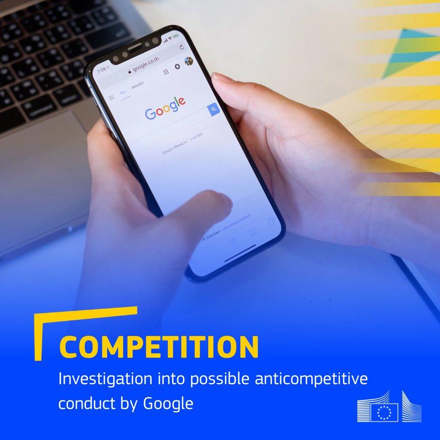 L'🇪🇺 avvia un'indagine su un potenziale comportamento anticoncorrenziale di Google.

L'indagine valuterà se Google abbia violato le norme dell'UE in materia di concorrenza utilizzando i contenuti degli editori web per scopi di intelligenza artificiale ⤵️
link.europa.eu/RpvRRH