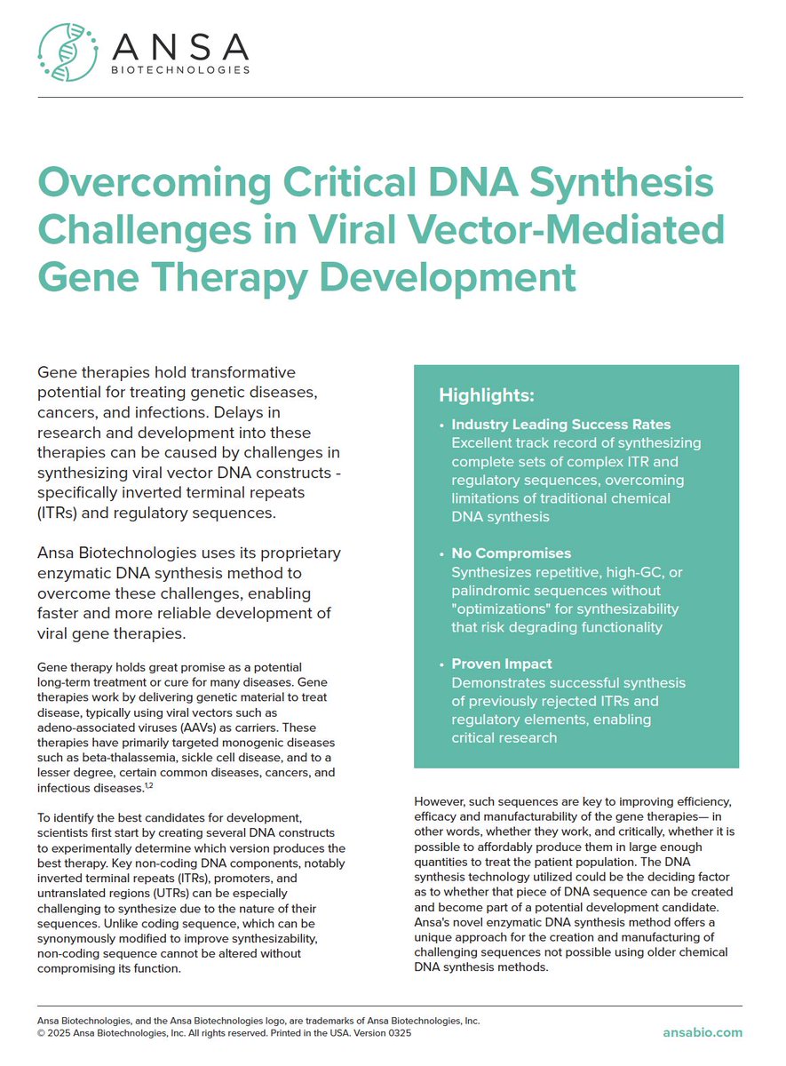 Ansa Biotechnologies tweet media