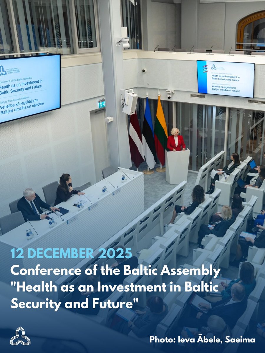 AssemblyBaltic's tweet image. On 12 December 2025, the Conference of the Baltic Assembly “Health as an Investment in Baltic Security and Future” was held in Riga.

➡️ Read more here: baltasam.org/ba-conference-… 

@Jekaba11
@Riigikogu
@LRSeimas 

#balticassembly #BA #healthcare