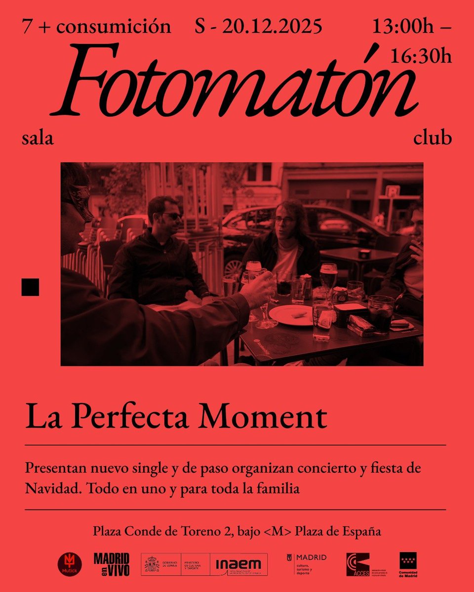 Este sábado estáis invitados al vermú navideño de La Perfecta en el Foto. Daremos un conciertillo, picoteo, abrazos y habrá merchan por primera vez. Y nos acompañarán un montón de amigxs que harán versiones, tocarán sus temazos y escucharemos el nuevo disco en primicia 🎄⛄☃️🎄