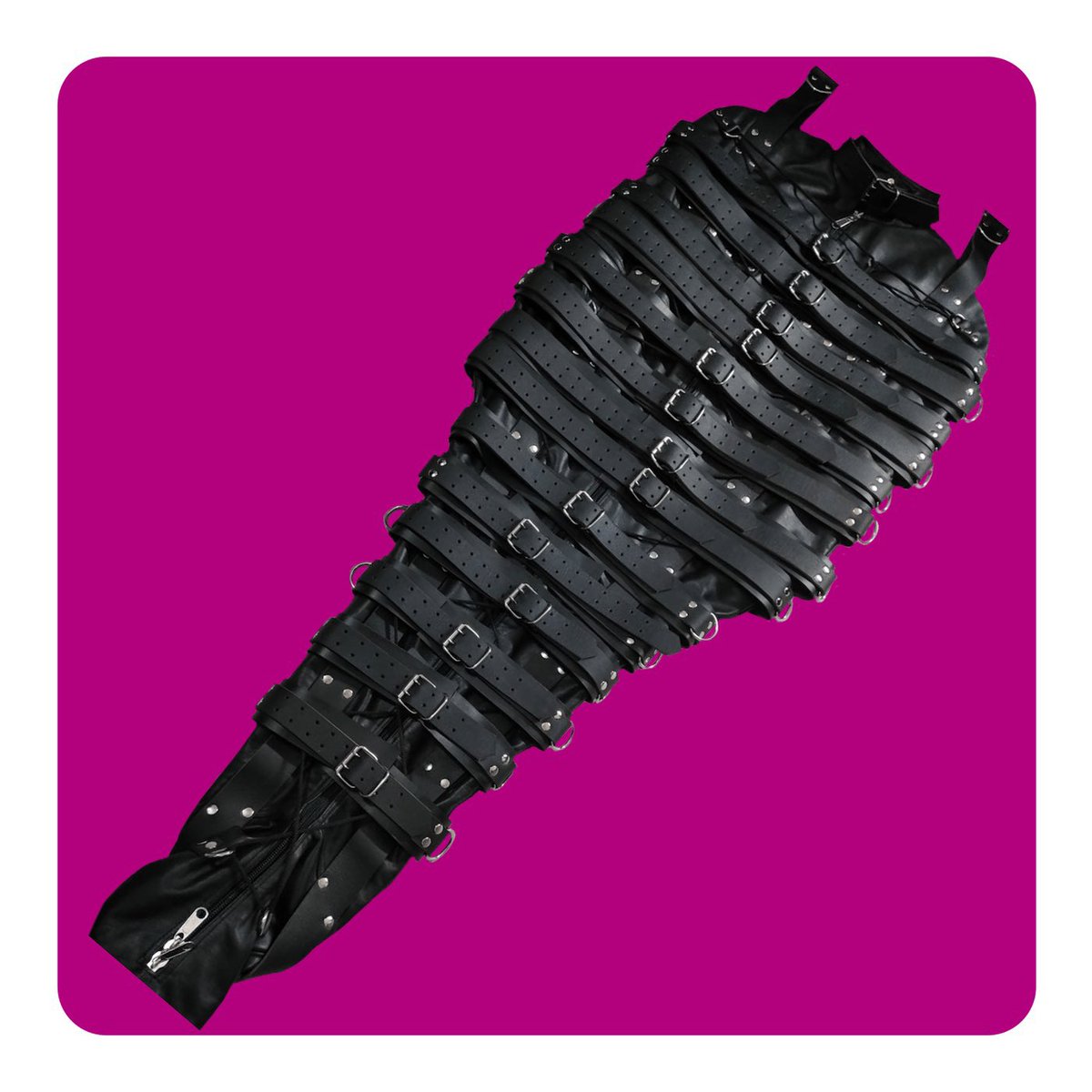 LeatherPrison's tweet image. There’s nowhere to run in a full-length sleepsack. And that’s exactly the point.

Crafted to envelop, to secure, to silence the need to move — this isn’t sleep. It’s surrender.

Explore containment, the LeatherPrison way. 🔗 leatherprison.com

#BuiltToBind