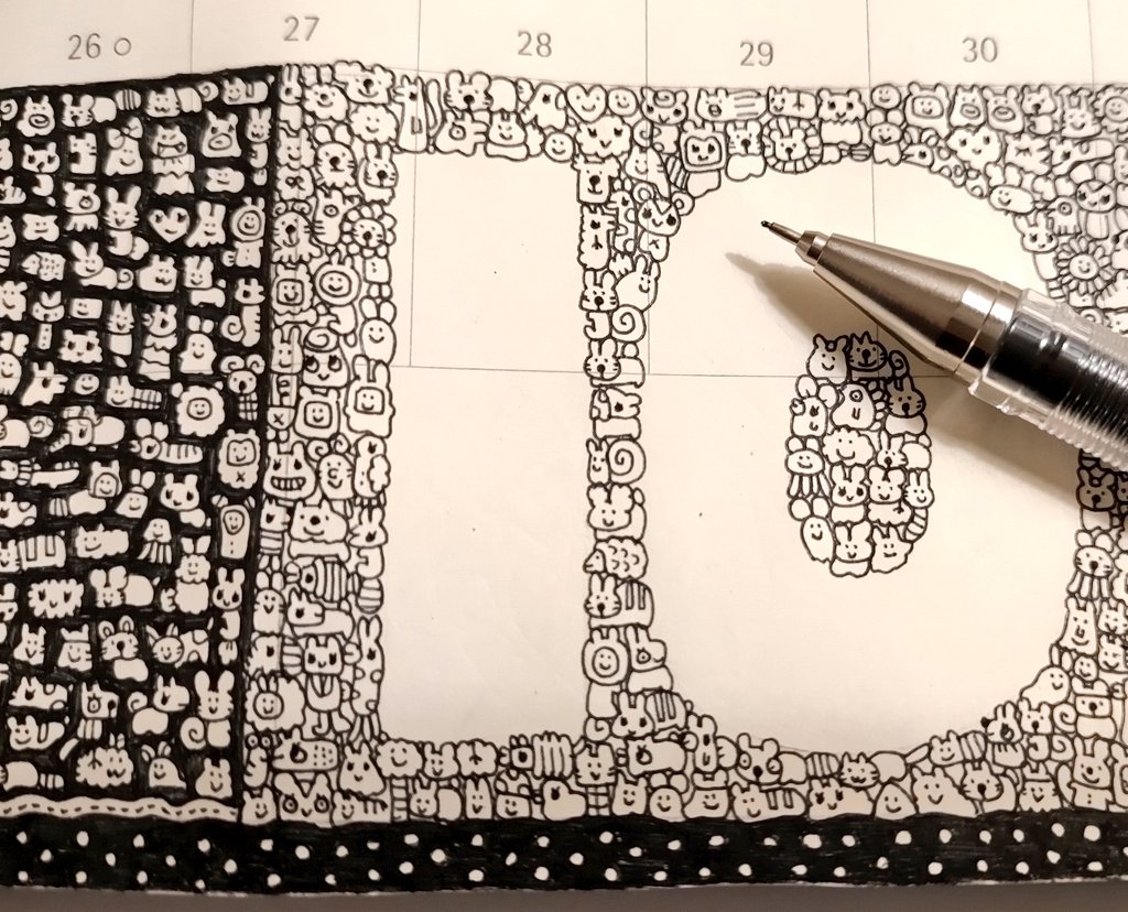 佐藤明日香 ボールペン画 「un ballon-2」 超繊細!! ボールペン画